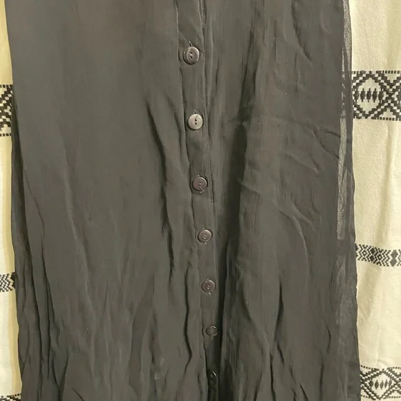 Pier 1 Black Maxi Dress with Button Detail - Picture 7 of 16